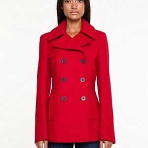 Le chateau red pea coat - SOLD